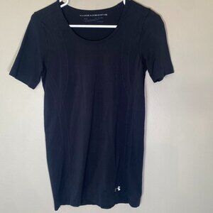 Under Armour Threadborne Black Activewear Short Sleeve Shirt Fitted